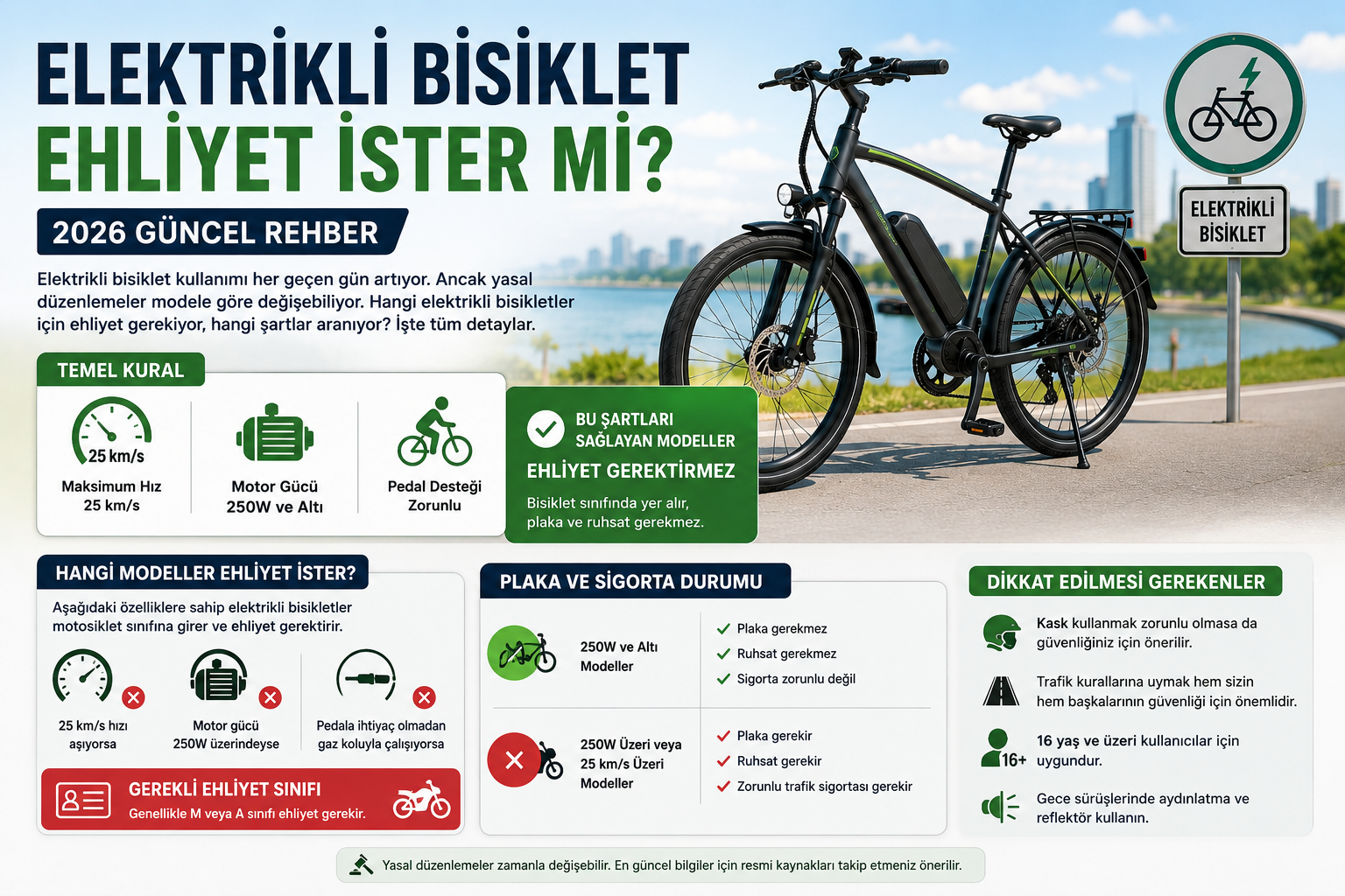 Elektrikli Bisiklet Ehliyet İster mi 2026 Güncel Rehber