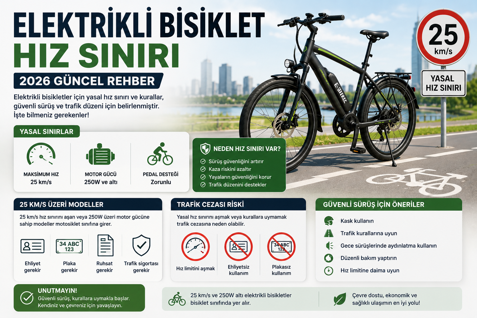 Elektrikli Bisiklet Hız Sınırı Kaç