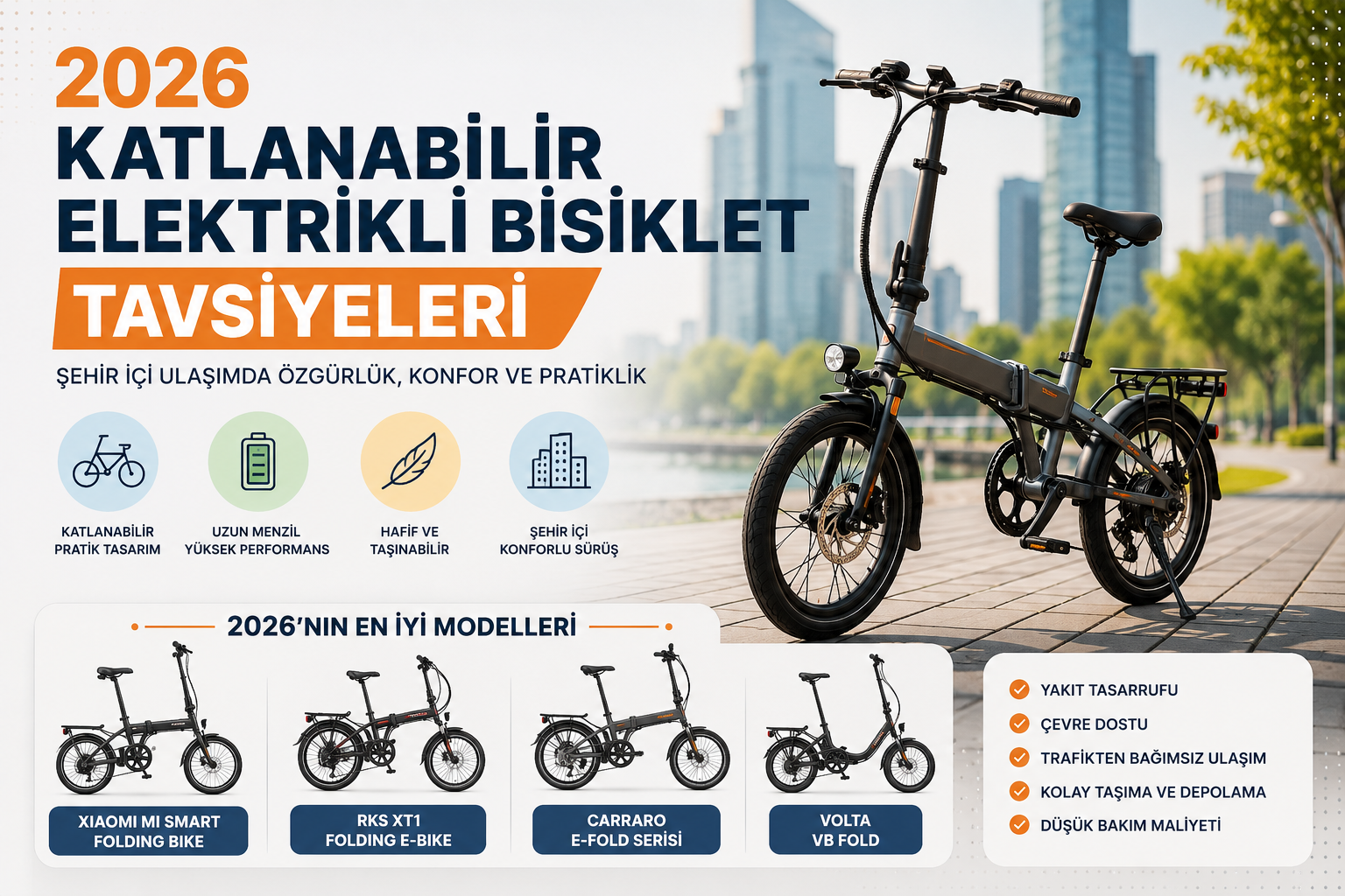 Katlanabilir Elektrikli Bisiklet Tavsiyeleri ve En İyi Modeller