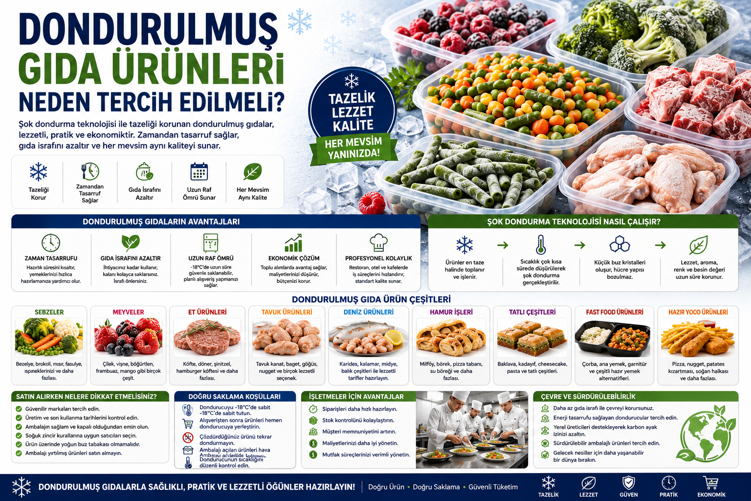 Dondurulmuş Gıda Ürünleri Neden Tercih Edilmeli